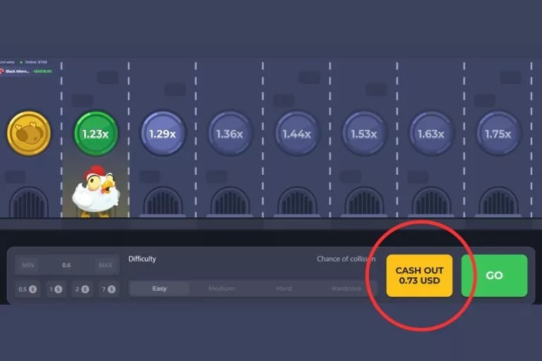 Chicken Road Demo Gameplay Screenshot